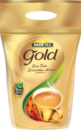 Tata Gold with 15% Long Leaves Black Tea Pouch  (750 g)
